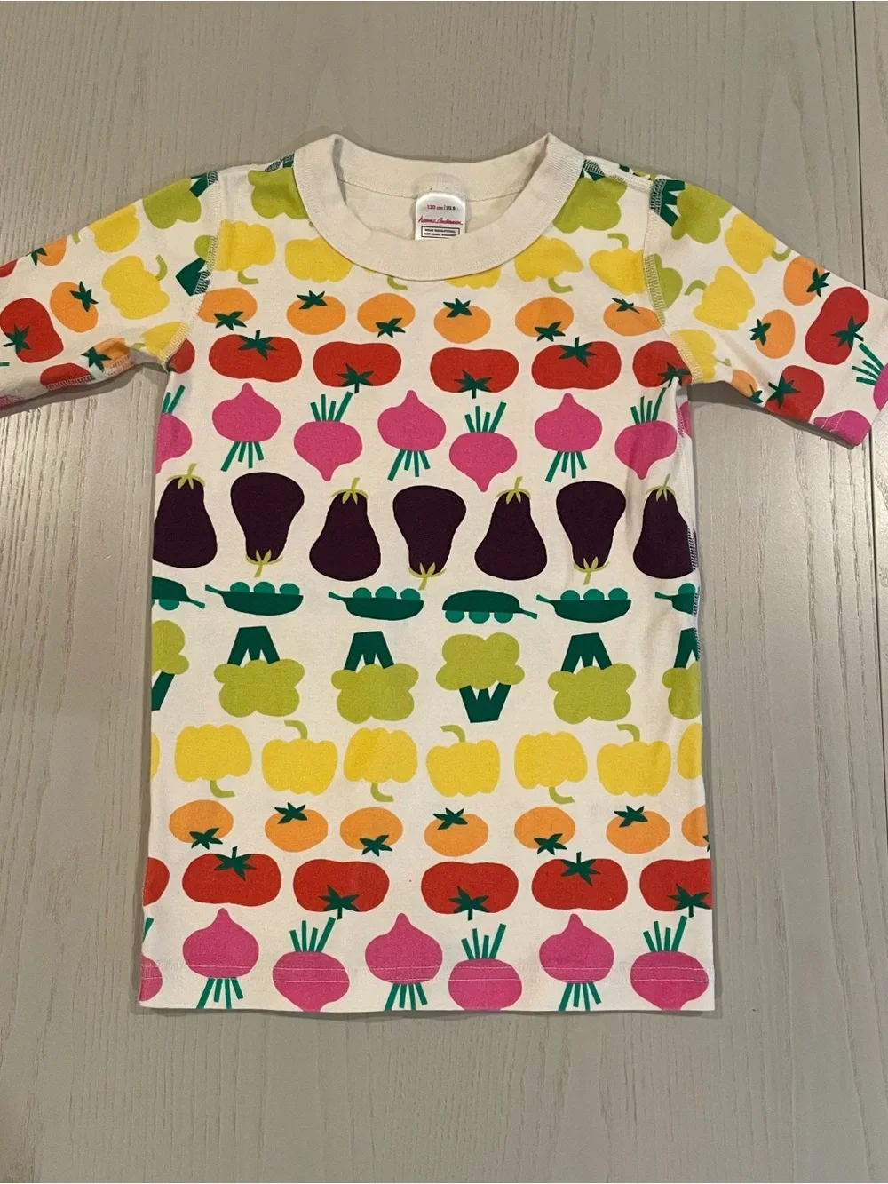 Hanna Andersson HannaJams Short John Pajama Set (Vegetable Garden Earth) - 8 130